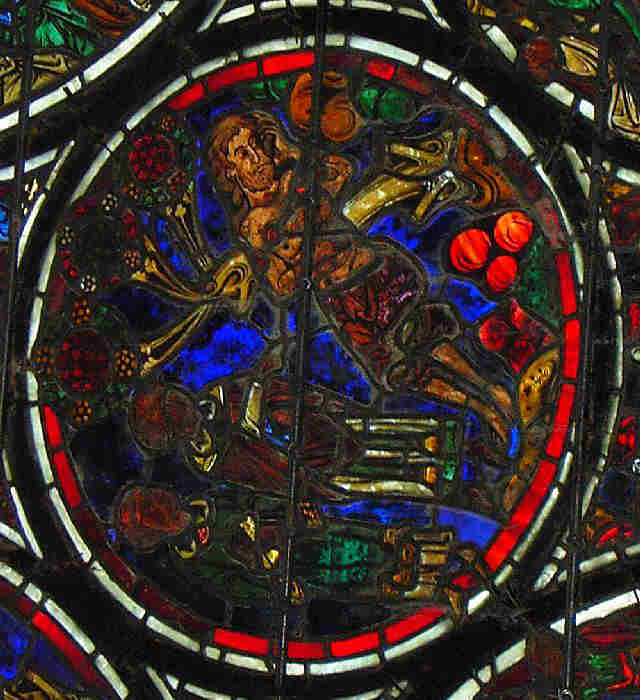 stained glass window in the cathedral of Bourges
