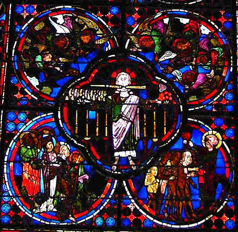 stained glass window in the cathedral of Bourges