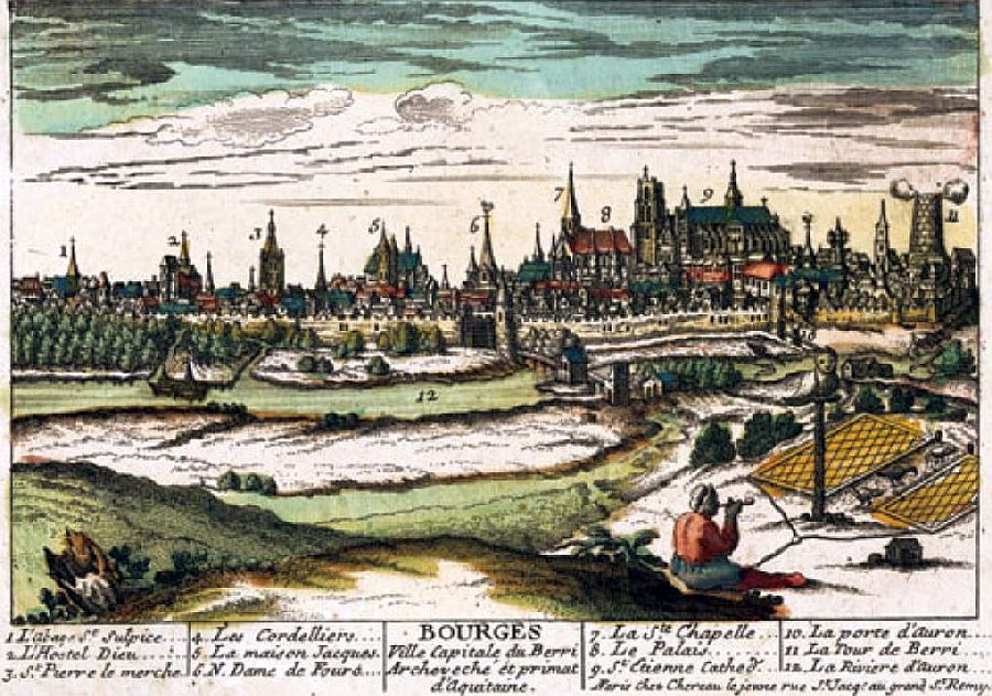 Vue de Bourges entre 1739 et 1776