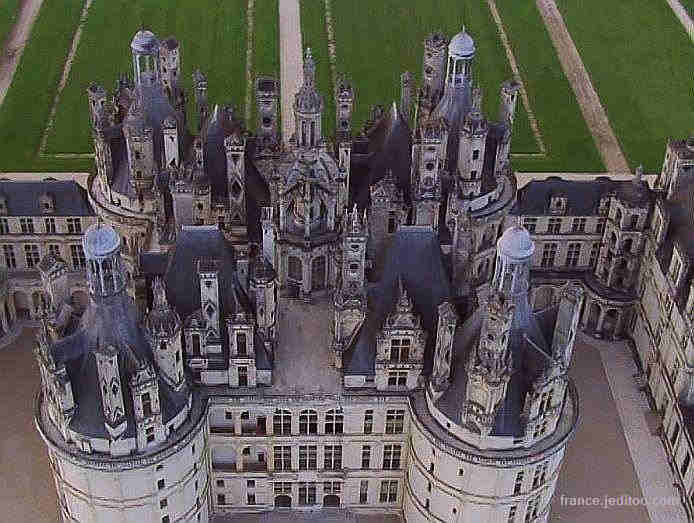 chateau de Chambord vu du ciel