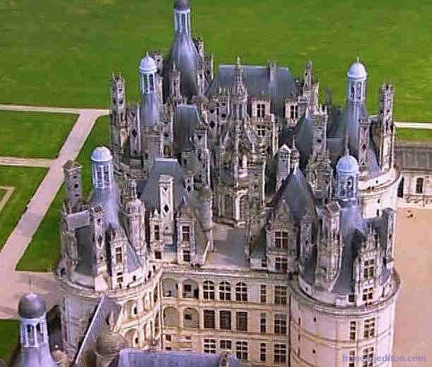 chateau de Chambord vu du ciel