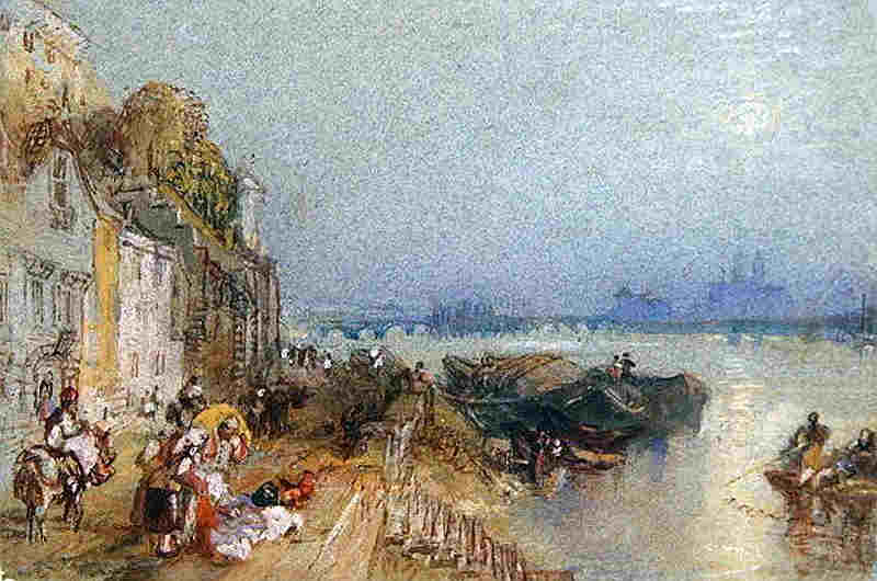 Tours , sunset looking backwards by William Turner