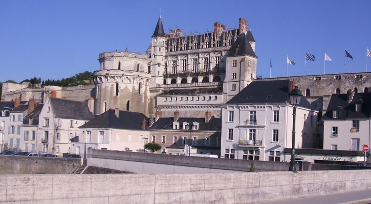 Amboise et le ch&acirc;teau vus du pont