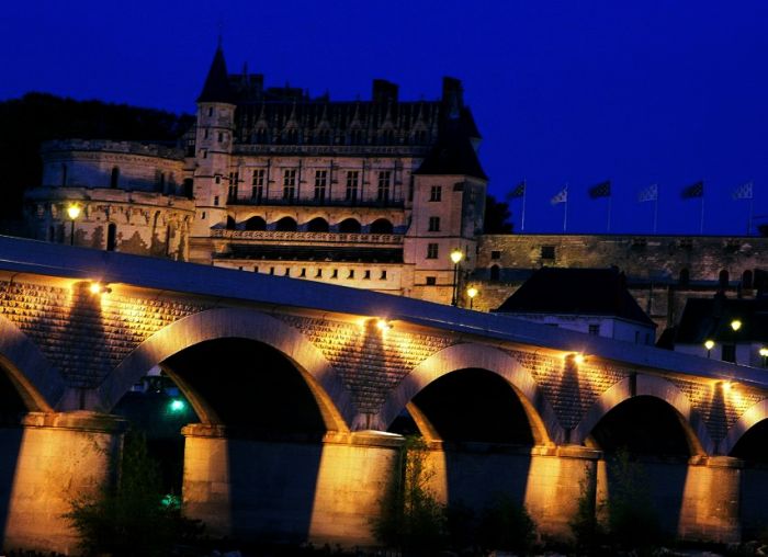 Illuminations du pont et du ch&acirc;teau d'Amboise