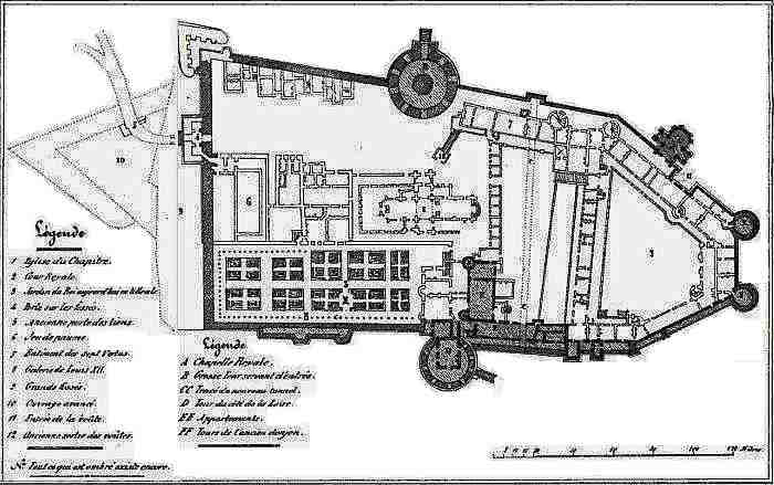 Plan du ch&acirc;teau d'Amboise au 16e si&egrave;cle