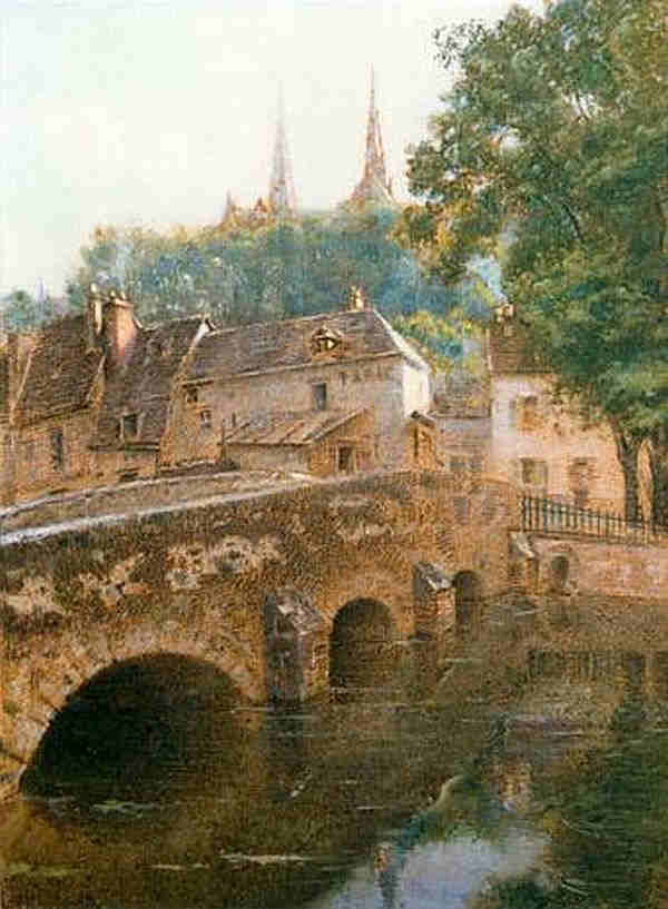 Le vieux pont &agrave; Chartres par paul Chatry