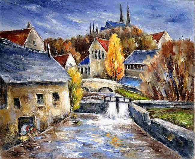 Stream of Chartres by Henry Sugimoto
