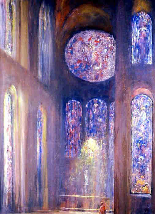 Dusk in the Transept in Chartres by Lloyd Rees