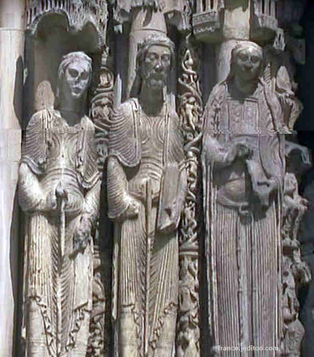 Statuaire fa&ccedil;ade cath&eacute;drale de Chartres