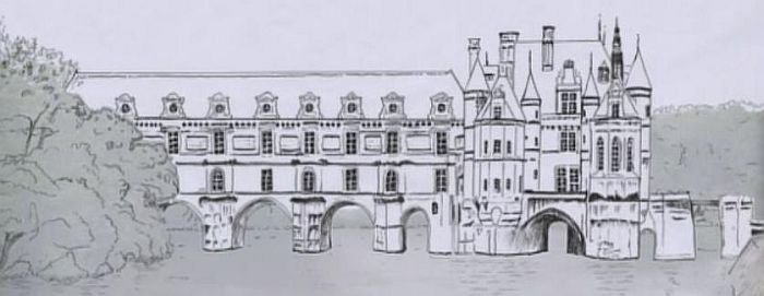 Evolution du chateau de Chenonceau