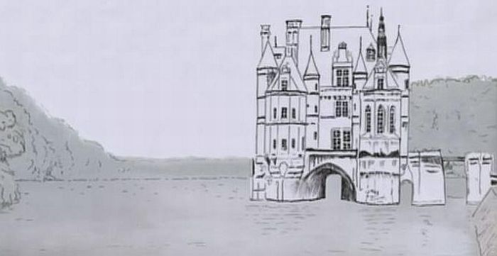 Evolution  du chateau de Chenonceau