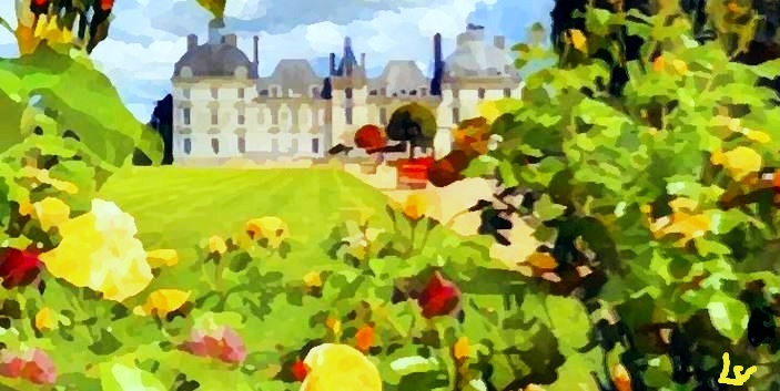 Cheverny en fleurs par Laura Voolu