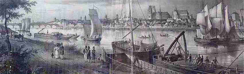 Navigation sur la Loire &agrave; Orl&eacute;ans en 1829