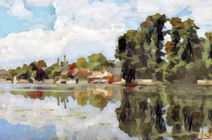 Bords du  Loiret &agrave; Olivet par Laura Voolu 