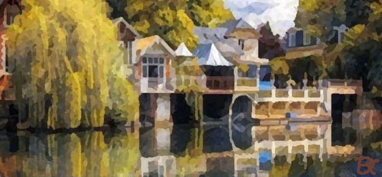 Pavillons au  bord du  Loiret &agrave;  Olivet par 