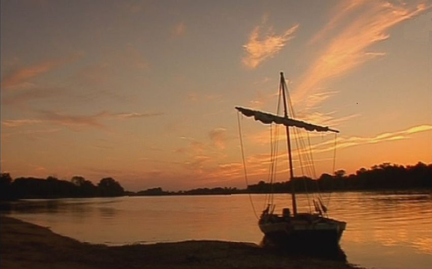 Coucher de soleil  en bord de Loire