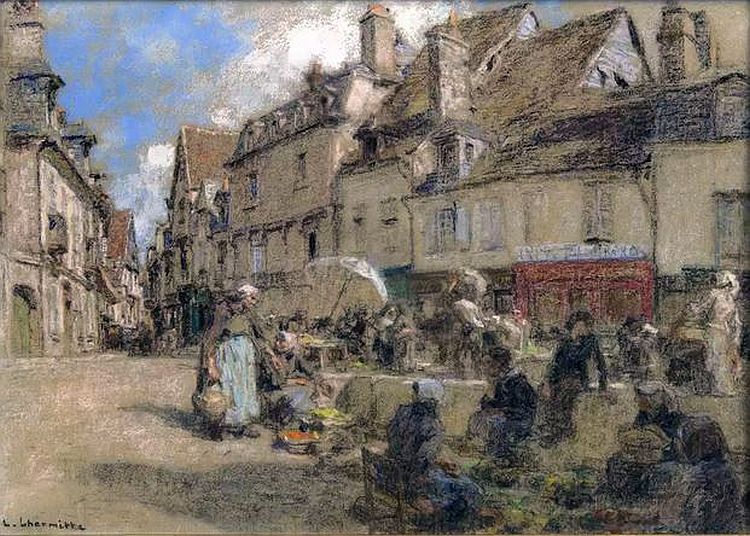 Bourges par L&eacute;on Augustin L'Hermitte