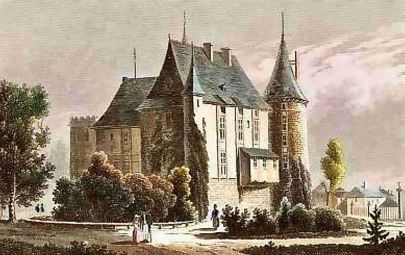 Ch&acirc;teau de COurtalain, litho XIXe  si&egrave;cle
