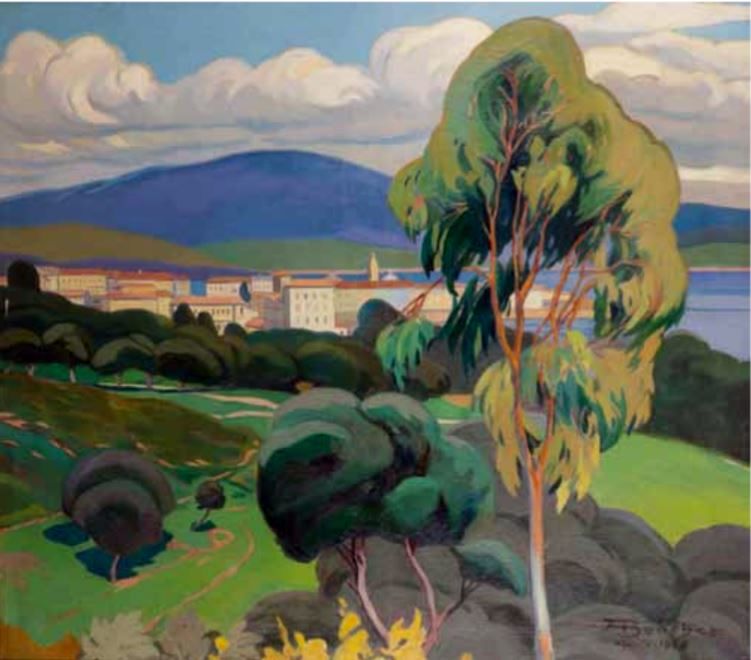 Ajaccio vue du parc Bertaud par Auguste Bouchet