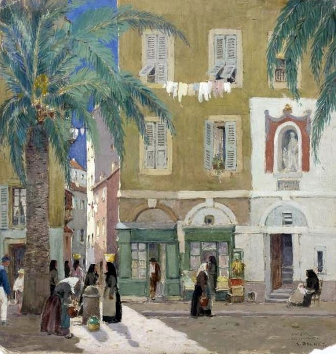 Jour de march&eacute; &agrave; Ajaccio par Georges Albert Belnet