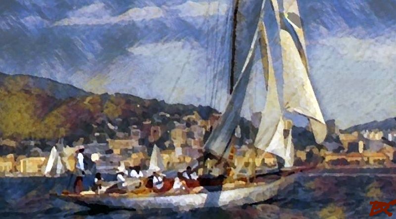 Sailing race bay of Ajaccio by Dan Kopel