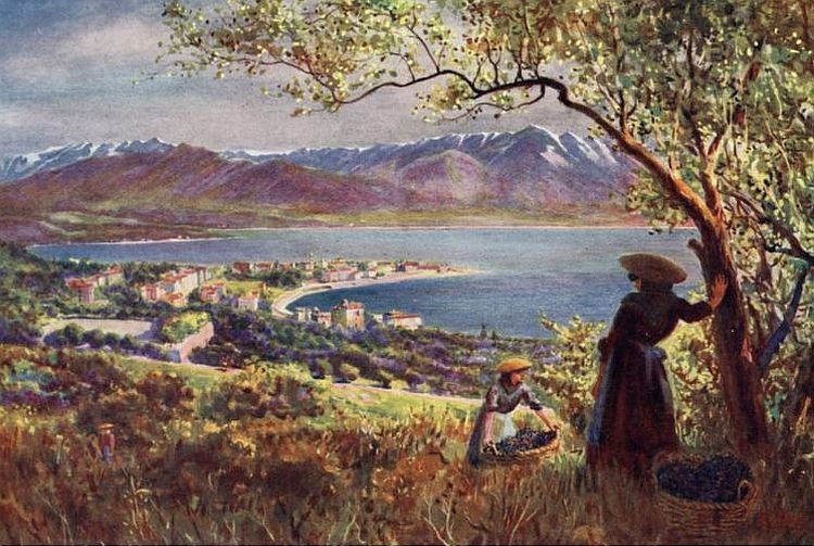 Vue g&eacute;n&eacute;rale d'Ajaccio par Edwin Arthur Norbury