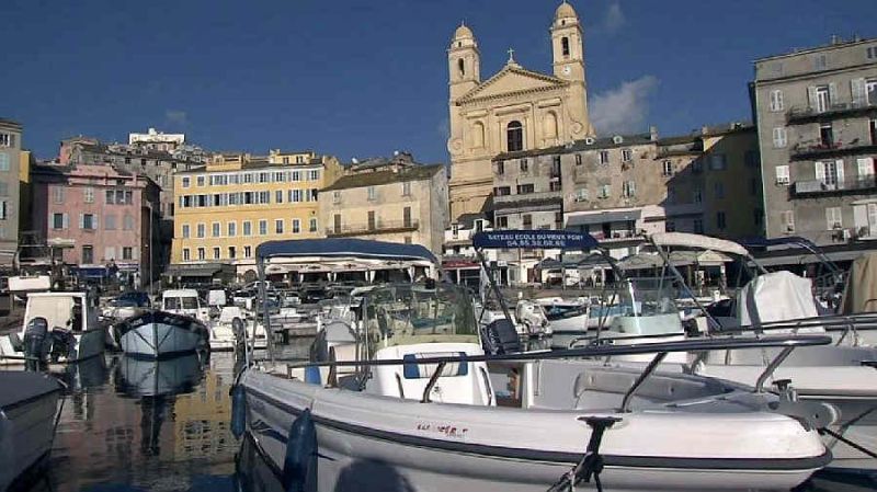 Vieux port et cath&eacute;drale de  Bastia