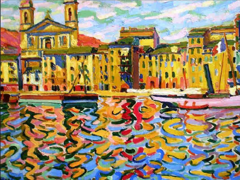 Quais du port de Bastia par Auguste Herbin