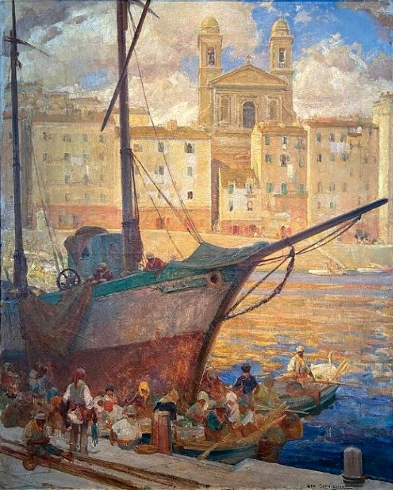 Bastia, sc&egrave;ne anim&eacute;e dans le vieux port par L&eacute;on Charles Canniccioni