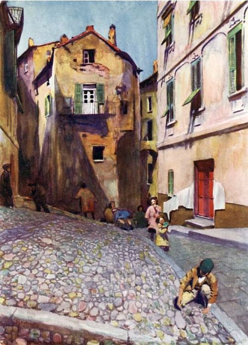 Vieilles maison &agrave; Bastia par Edwin Arthur Norbury