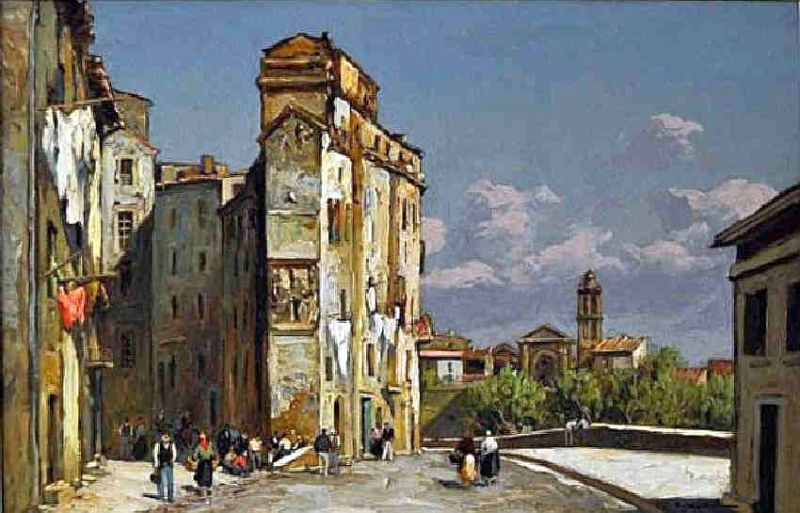 Vieux quartier de Bastia par Gustave Vidal
