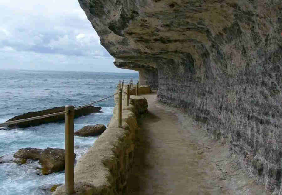 Chemin dans la  falaise de Bonifacio