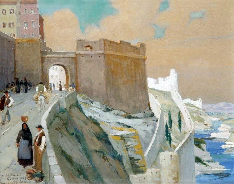 Entr&eacute;e citadelle de  Bonifacio par Georges Belnet