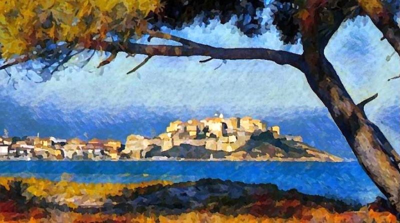 View  of Calvi under the shadow by Dan Kopel