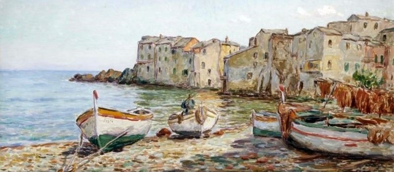 Vue du port d'Erbalunga par  Olynthe Madrigali