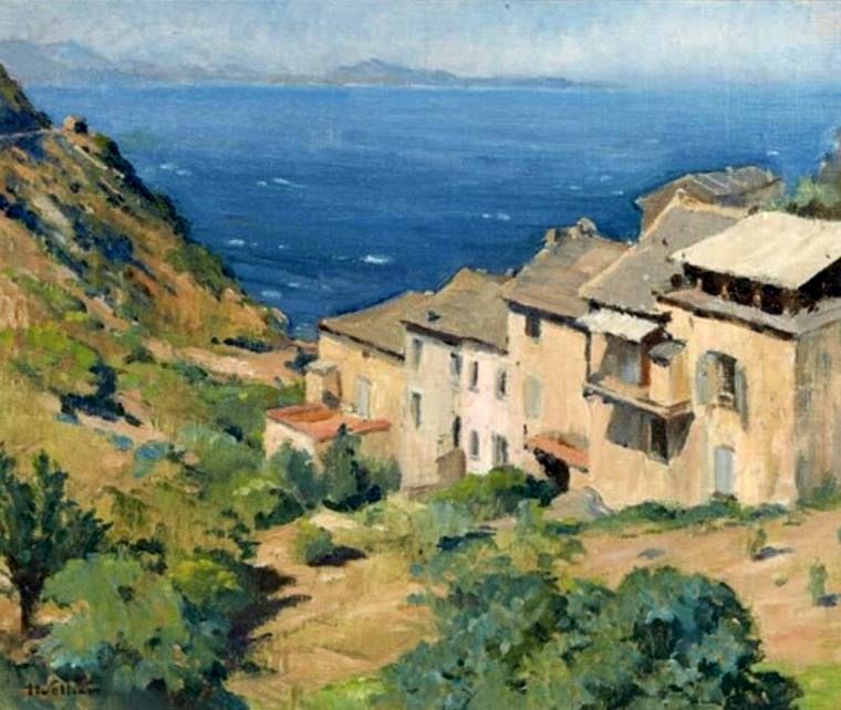 Maisons &agrave; Nonza par henri Alexandre Sollier