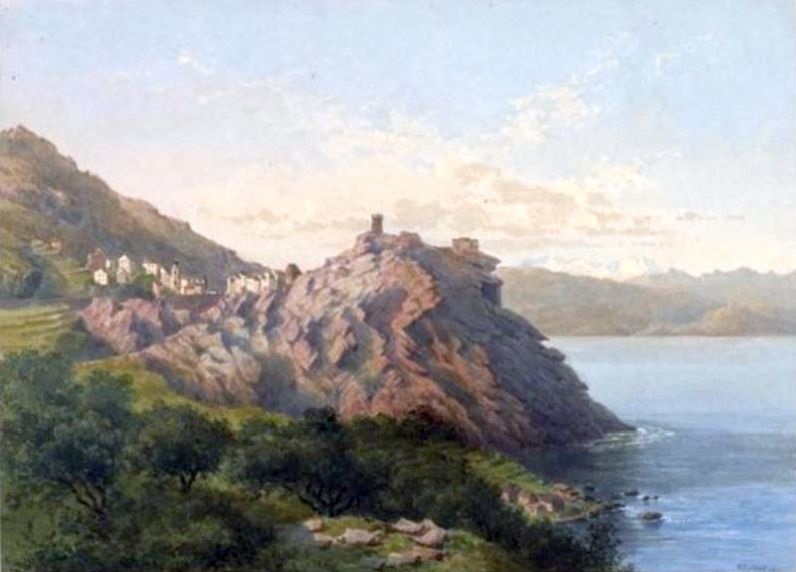 Vue du village de Nonza par  Charles van de Velde