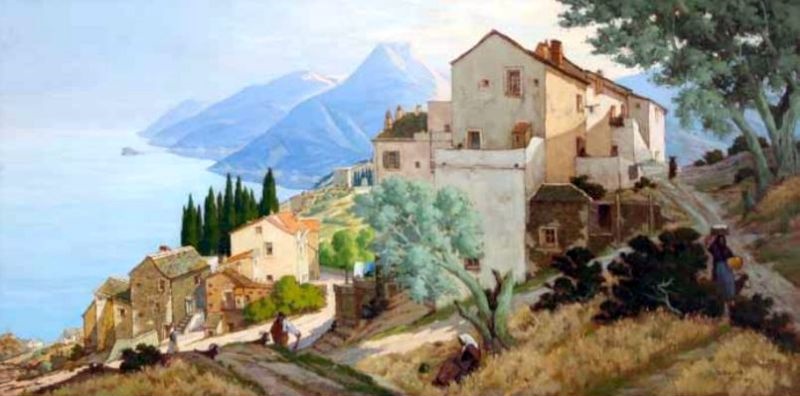 Cap Corse vu de Pino par  Georges Albert Belnet