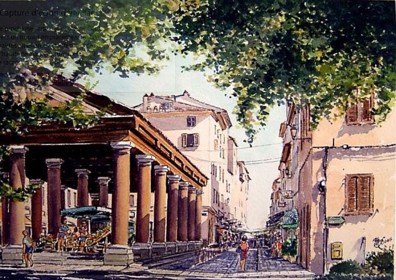 March&eacute; couvert, Ile Rousse par  Marcel Boos