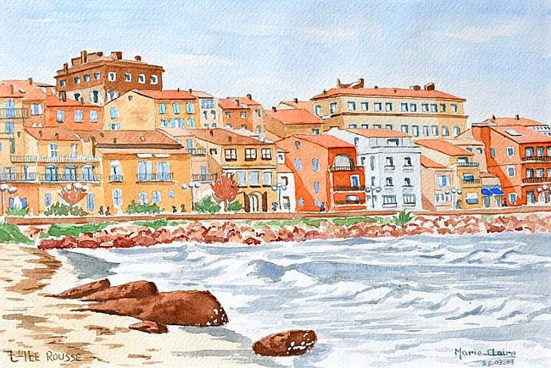 PLage Ile Rousse par Marie-Claire Lef&eacute;bure