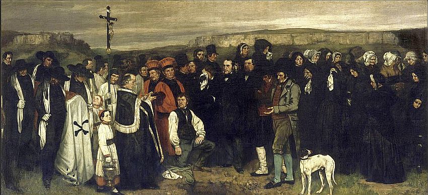 l'enterrement &agrave; Ornans par Gustave Courbet
