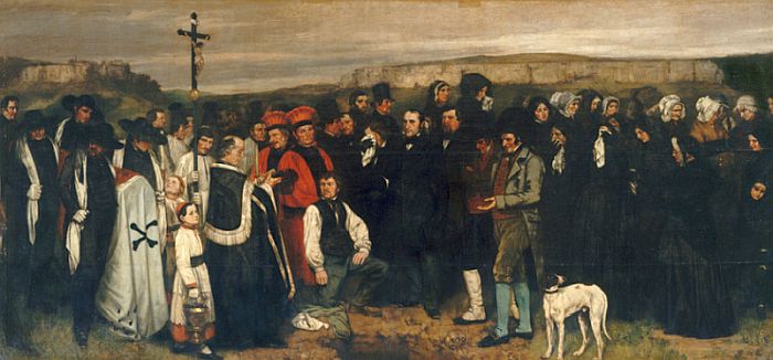 L'enterrement &agrave; Ornans par Gustave Courbet
