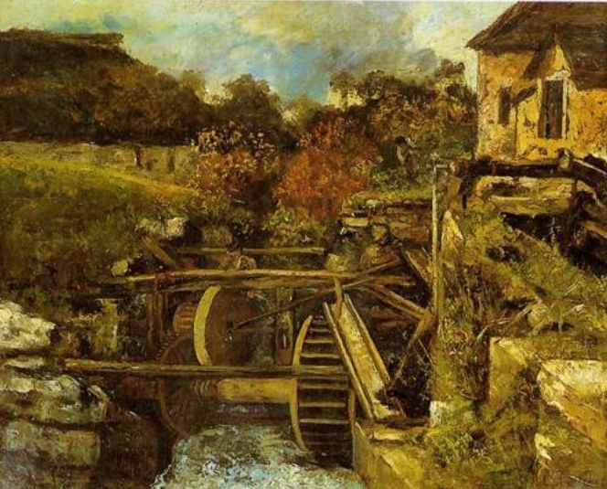 Moulin &agrave; papier d'Ornans par Gustave Courbet