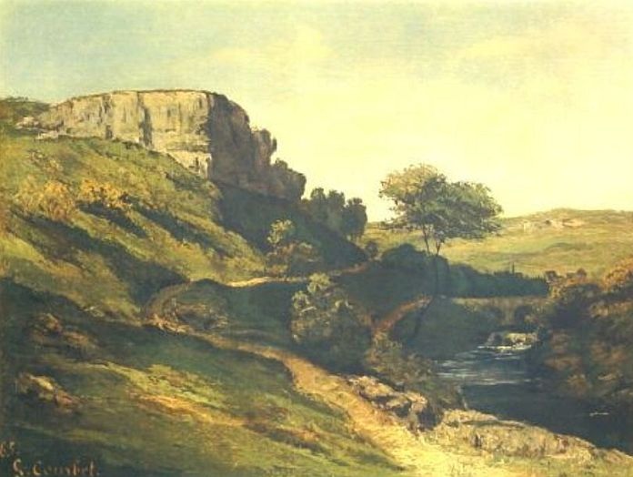 Paysage pr&egrave;s d'Ornans par Gustave Courbet