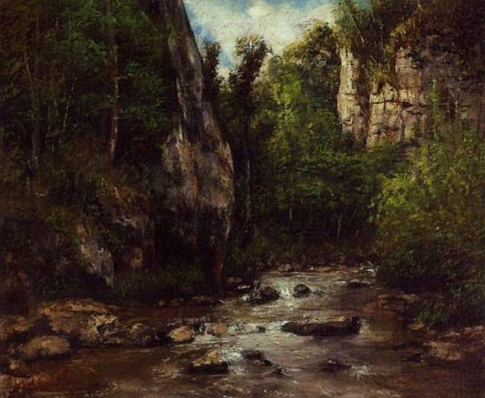 Source de la Loues par Gustave Courbet