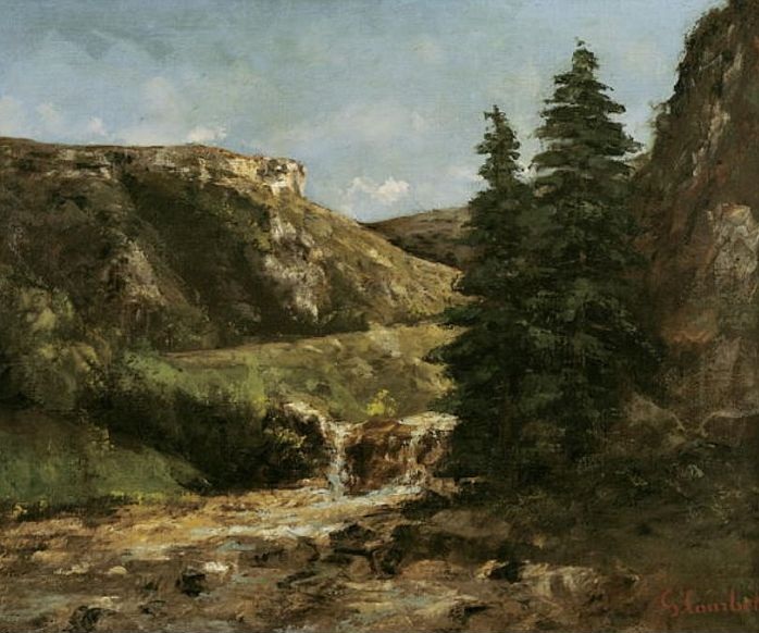 Paysage pr&egrave;s d'Ornans par Gustave Courbet