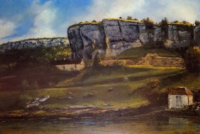 Falaises pr&egrave;s d'Ornans par Gustave Courbet