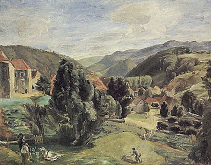 Paysage pr&egrave;s d'Ornans par Raymond Leguelt