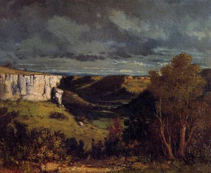 Vall&eacute;e de la Loue par temps d'orage par Gustave Courbet
