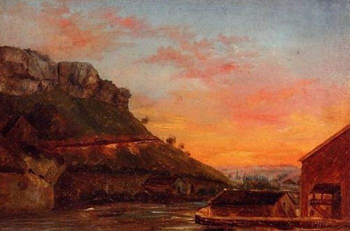 Vall&eacute;e de la  Loue par Gustave Courbet